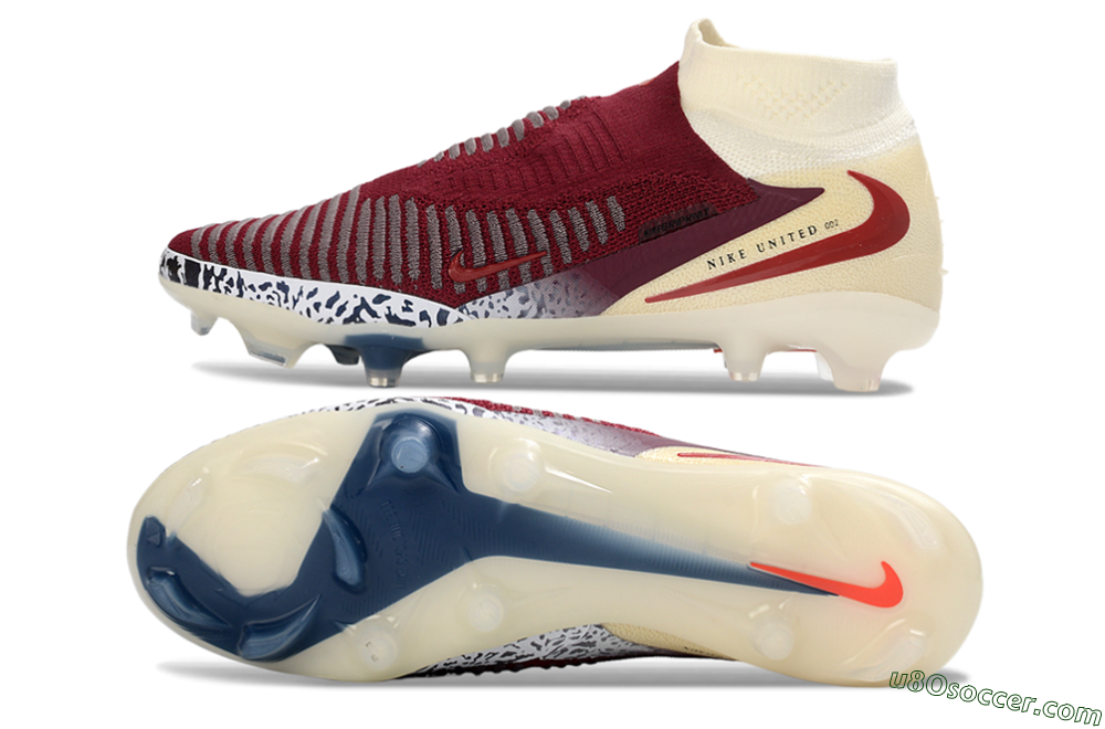 Nike Phantom 6 High Elite AG Artificial Grass Soccer Cleats - Red/Crimson Red/Dreamy White 0