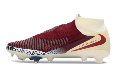 Nike Phantom 6 High Elite AG Artificial Grass Soccer Cleats - Red/Crimson Red/Dreamy White