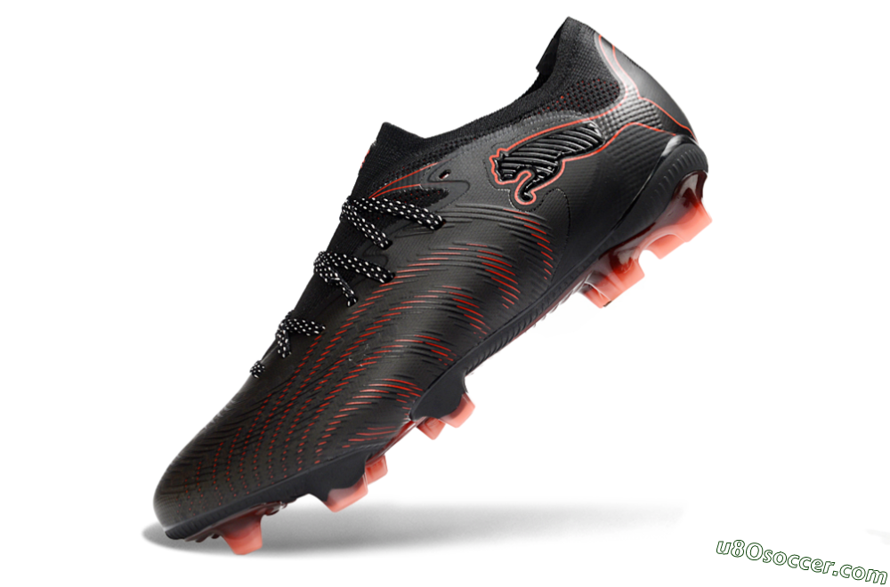 Puma Future 8 Ultimate FG Firm Ground Soccer Cleats - Black/Electric Red/Shadow Black 5