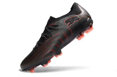 Puma Future 8 Ultimate FG Firm Ground Soccer Cleats - Black/Electric Red/Shadow Black