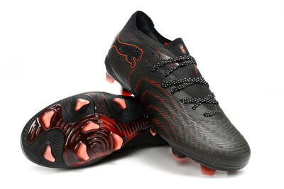 Puma Future 8 Ultimate FG Firm Ground Soccer Cleats - Black/Electric Red/Shadow Black