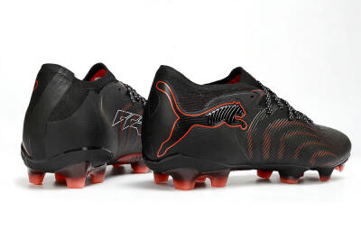 Puma Future 8 Ultimate FG Firm Ground Soccer Cleats - Black/Electric Red/Shadow Black