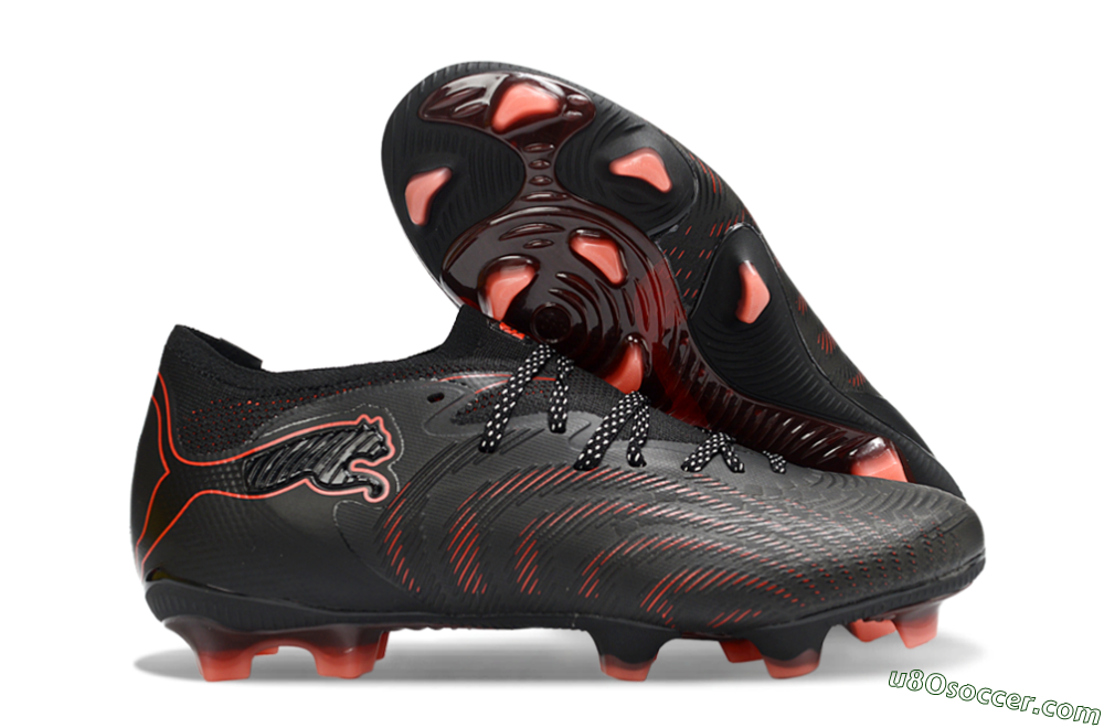 Puma Future 8 Ultimate FG Firm Ground Soccer Cleats - Black/Electric Red/Shadow Black 1