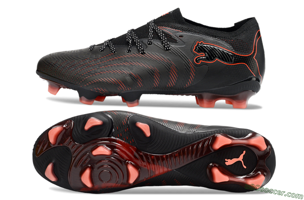 Puma Future 8 Ultimate FG Firm Ground Soccer Cleats - Black/Electric Red/Shadow Black 0