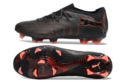 Puma Future 8 Ultimate FG Firm Ground Soccer Cleats - Black/Electric Red/Shadow Black