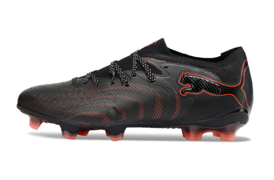 Puma Future 8 Ultimate FG Firm Ground Soccer Cleats - Black/Electric Red/Shadow Black