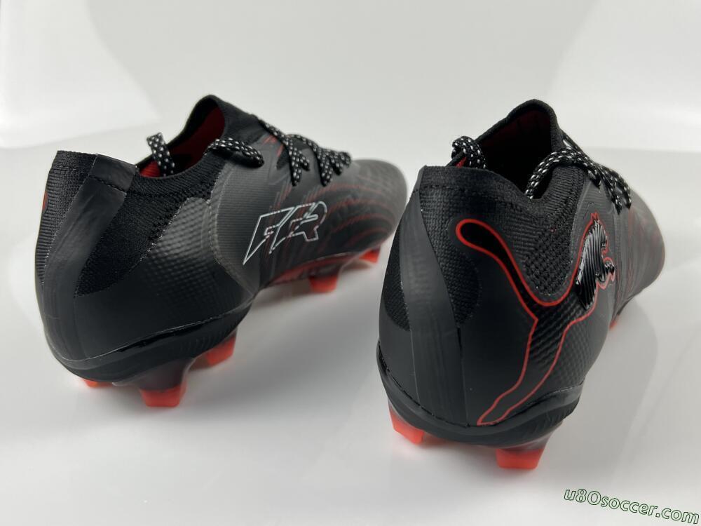 Puma Future 8 Ultimate FG Firm Ground Soccer Cleats - Black/Electric Red/Shadow Black