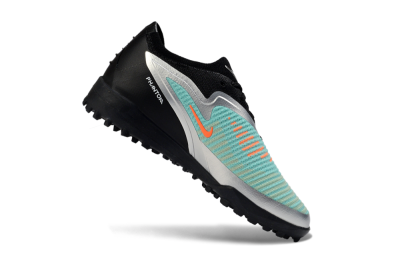 Nike Phantom 6 Elite Low TF Artificial Turf Soccer Shoes - Teal/Metallic Silver/Black