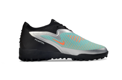 Nike Phantom 6 Elite Low TF Artificial Turf Soccer Shoes - Teal/Metallic Silver/Black