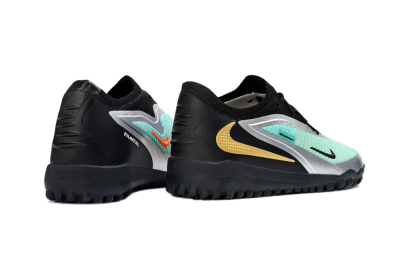 Nike Phantom 6 Elite Low TF Artificial Turf Soccer Shoes - Teal/Metallic Silver/Black