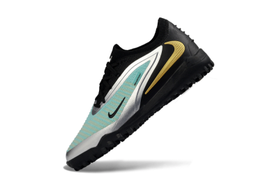 Nike Phantom 6 Elite Low TF Artificial Turf Soccer Shoes - Teal/Metallic Silver/Black