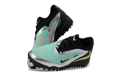 Nike Phantom 6 Elite Low TF Artificial Turf Soccer Shoes - Teal/Metallic Silver/Black