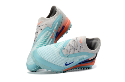 Nike Phantom 6 Elite Low TF Artificial Turf Soccer Shoes - Blue/Aqua Breeze/Coral Burst