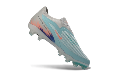Nike Phantom 6 Elite Low FG Firm Ground Soccer Cleats - Aqua/Soft Coral/Sky Blue