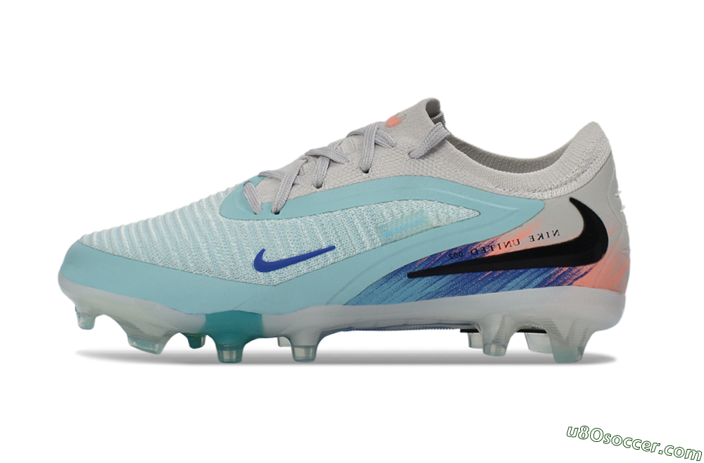 Nike Phantom 6 Elite Low FG Firm Ground Soccer Cleats - Aqua/Soft Coral/Sky Blue 1
