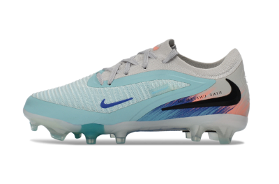 Nike Phantom 6 Elite Low FG Firm Ground Soccer Cleats - Aqua/Soft Coral/Sky Blue