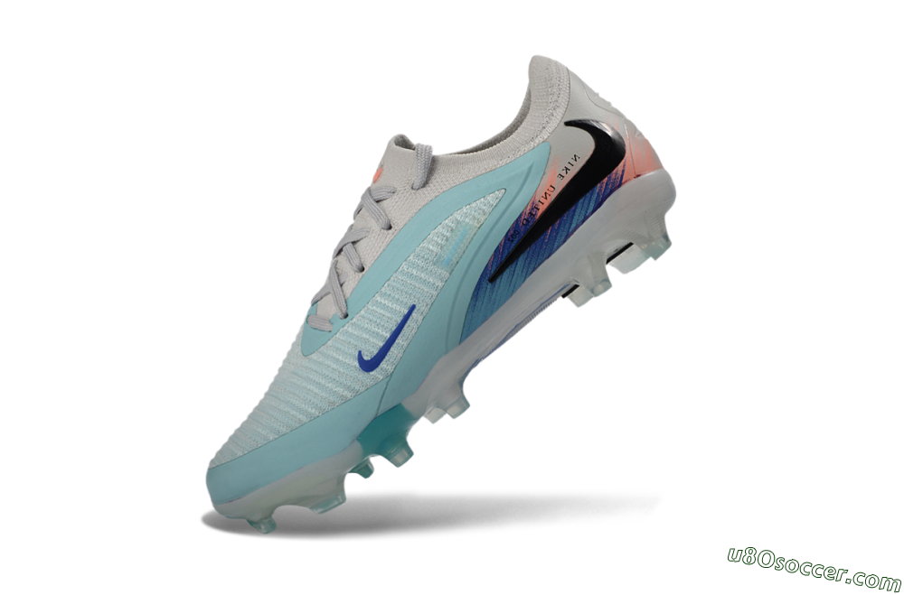 Nike Phantom 6 Elite Low FG Firm Ground Soccer Cleats - Aqua/Soft Coral/Sky Blue 4