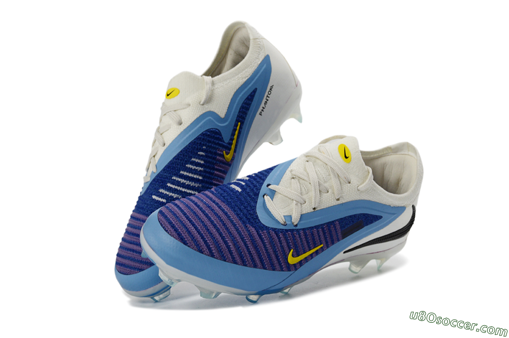 Nike Phantom 6 Elite Low FG Firm Ground Soccer Cleats - Blue/Sky Blue/Deep Purple 2