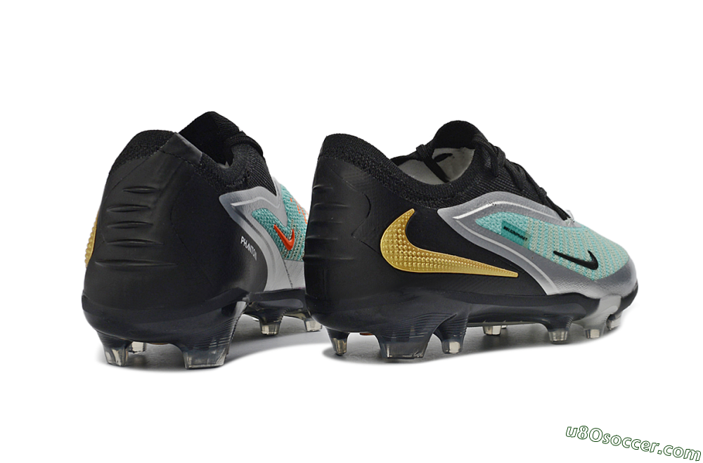 Nike Phantom 6 Elite Low FG Firm Ground Soccer Cleats - Aqua/Metallic Silver/Black 5