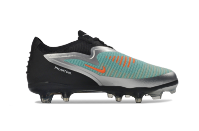 Nike Phantom 6 Elite Low FG Firm Ground Soccer Cleats - Aqua/Metallic Silver/Black