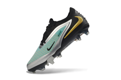 Nike Phantom 6 Elite Low FG Firm Ground Soccer Cleats - Aqua/Metallic Silver/Black
