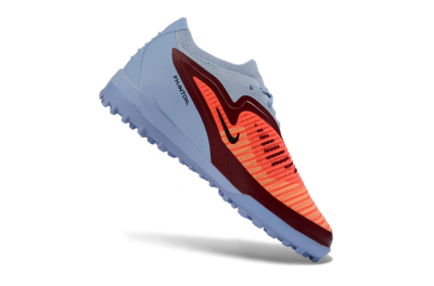 Nike Phantom 6 Elite Low TF Artificial Turf Soccer Shoes - Blue/Coral Red/Steel Blue