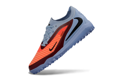 Nike Phantom 6 Elite Low TF Artificial Turf Soccer Shoes - Blue/Coral Red/Steel Blue