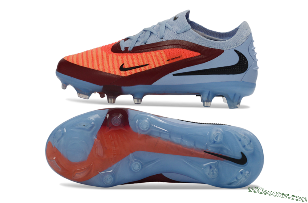 Nike Phantom 6 Elite Low FG Firm Ground Soccer Cleats - Blue/Coral Breeze/Crimson Burst 0