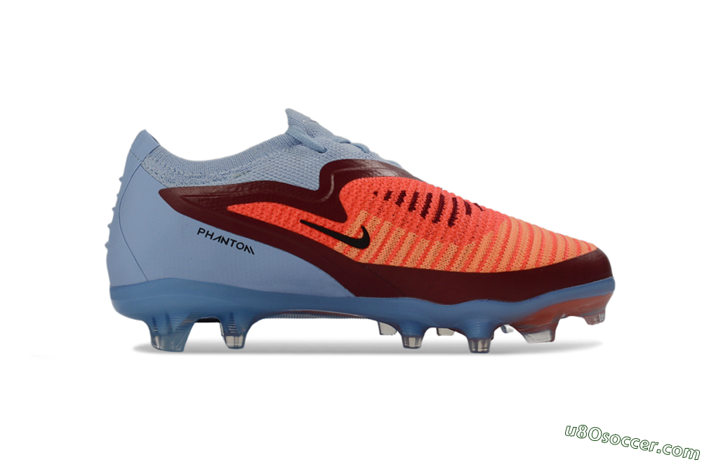 Nike Phantom 6 Elite Low FG Firm Ground Soccer Cleats - Blue/Coral Breeze/Crimson Burst 5