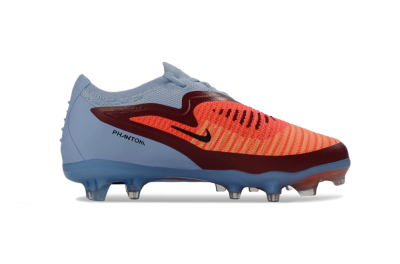 Nike Phantom 6 Elite Low FG Firm Ground Soccer Cleats - Blue/Coral Breeze/Crimson Burst