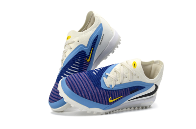 Nike Phantom 6 Elite Low TF Artificial Turf Soccer Shoes - Blue/Bright Yellow/Cream White