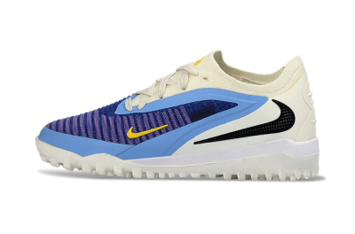Nike Phantom 6 Elite Low TF Artificial Turf Soccer Shoes - Blue/Bright Yellow/Cream White