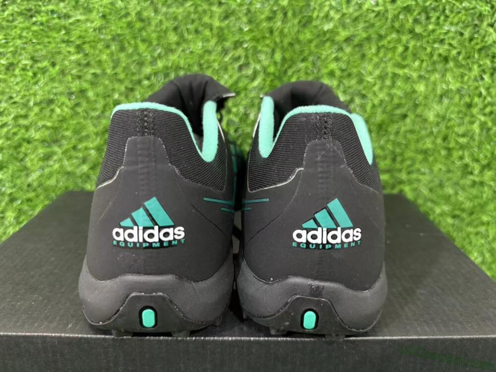 Adidas Predator 26 Elite Fold-Over Tongue TF Artificial Turf Soccer Shoes - Black/Aqua Blue/Charcoal Grey