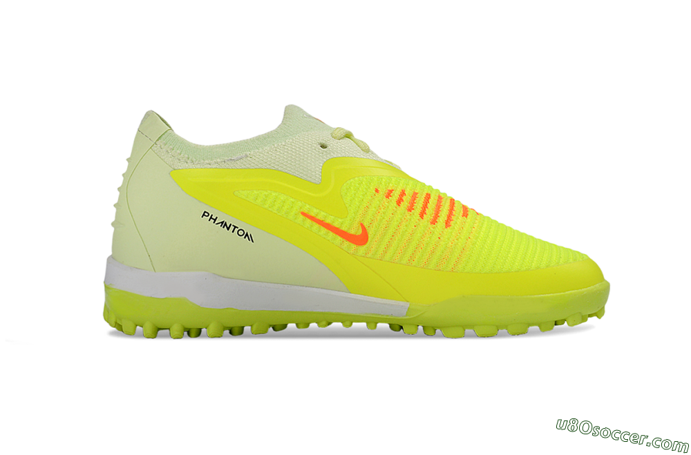 Nike Phantom 6 Elite Low TF Artificial Turf Soccer Shoes - Yellow/Neon Green/Black 6