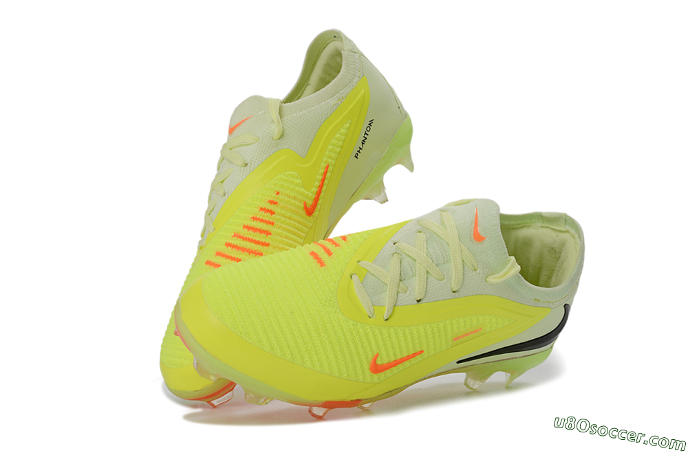 Nike Phantom 6 Elite Low FG Firm Ground Soccer Cleats - Yellow/Neon Green/Electric Orange 2