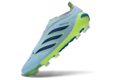 Adidas Predator 26 Elite Laceless FG Firm Ground Soccer Cleats - Blue/Neon Green/Deep Blue