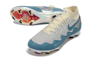 Nike Air Zoom Mercurial Superfly 10 Elite FG Firm Ground Soccer Cleats - Blue/Sky Blue/Soft Cream