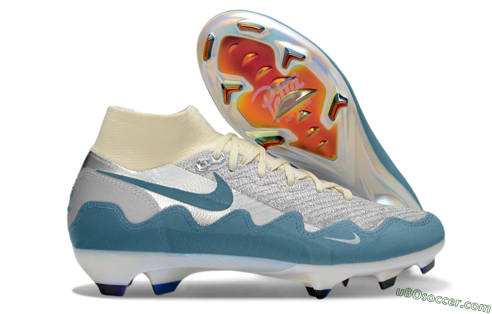 Nike Air Zoom Mercurial Superfly 10 Elite FG Firm Ground Soccer Cleats - Blue/Sky Blue/Soft Cream 1