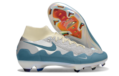 Nike Air Zoom Mercurial Superfly 10 Elite FG Firm Ground Soccer Cleats - Blue/Sky Blue/Soft Cream