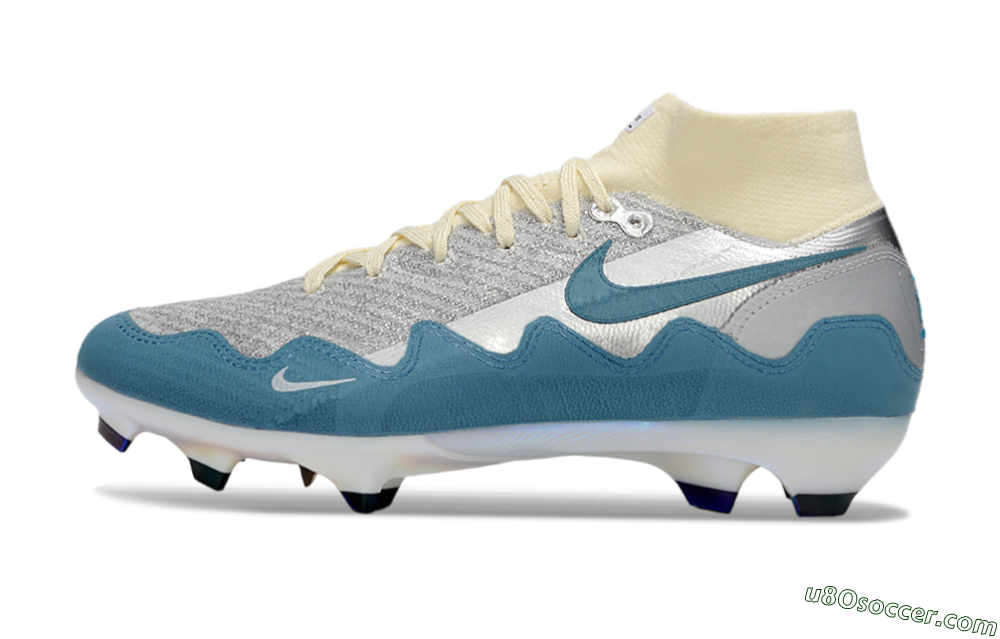 Nike Air Zoom Mercurial Superfly 10 Elite FG Firm Ground Soccer Cleats - Blue/Sky Blue/Soft Cream 2