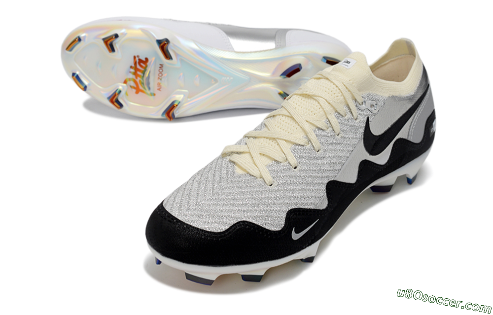 Nike Air Zoom Mercurial Vapor 16 Elite FG Firm Ground Soccer Cleats - White/Light Gray/Metallic Silver 3