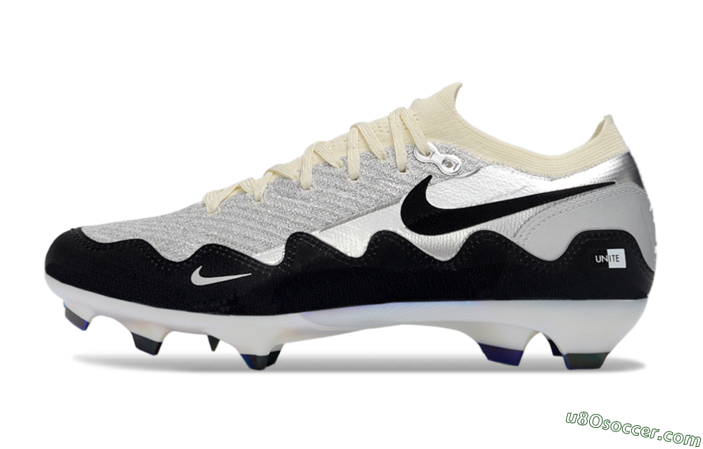 Nike Air Zoom Mercurial Vapor 16 Elite FG Firm Ground Soccer Cleats - White/Light Gray/Metallic Silver 2