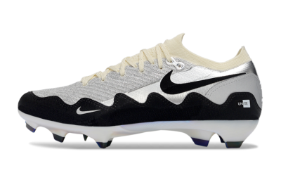 Nike Air Zoom Mercurial Vapor 16 Elite FG Firm Ground Soccer Cleats - White/Light Gray/Metallic Silver