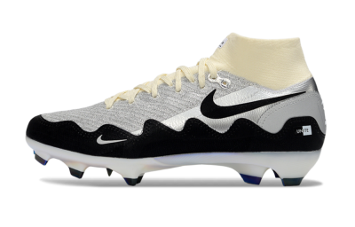 Nike Air Zoom Mercurial Superfly 10 Elite FG Firm Ground Soccer Cleats - White/Metallic Silver/Champagne