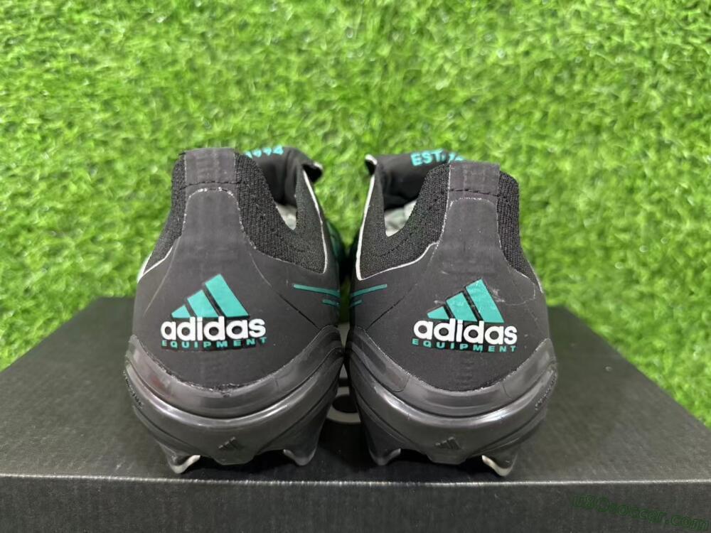 Adidas Predator 26 Elite Fold-Over Tongue FG Firm Ground Soccer Cleats - Black/Electric Blue/Metallic Teal