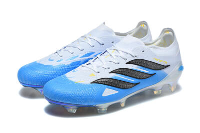 Adidas Predator 26 Elite FG Firm Ground Soccer Cleats - Blue/Sky Blue/Steel Grey