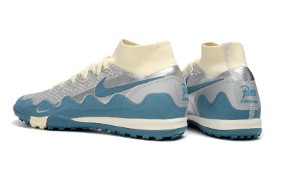 Nike Air Zoom Mercurial Superfly 10 Elite TF Artificial Turf Soccer Shoes - Blue/Ocean Breeze/Misty Gray