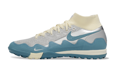Nike Air Zoom Mercurial Superfly 10 Elite TF Artificial Turf Soccer Shoes - Blue/Ocean Breeze/Misty Gray