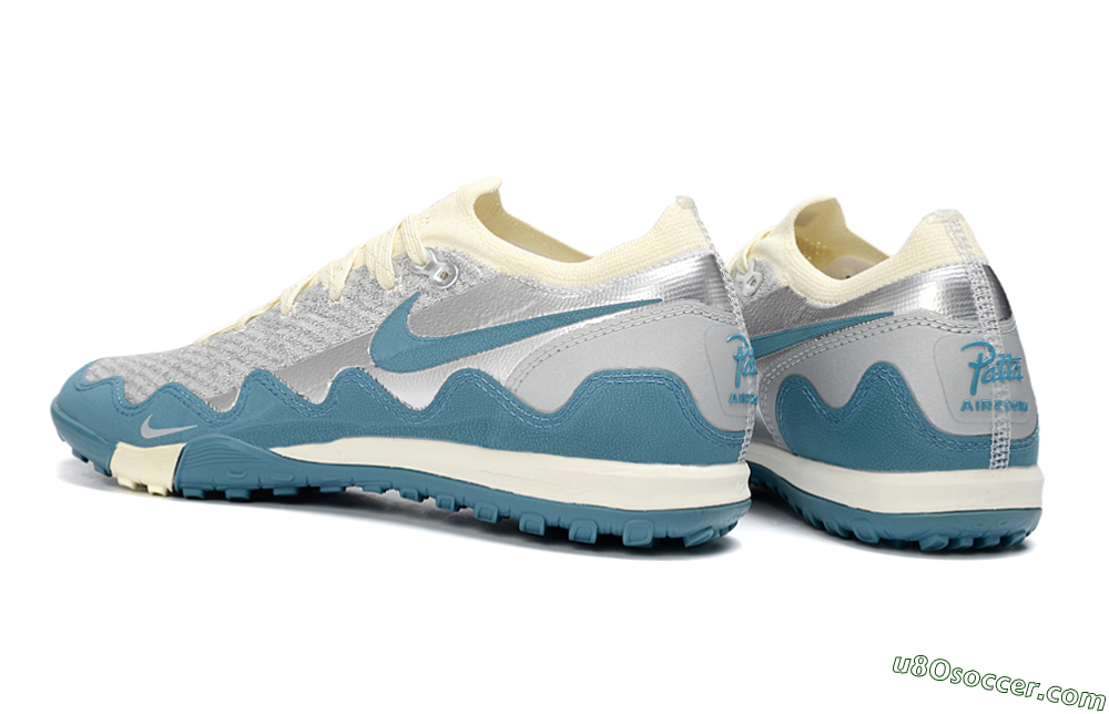 Nike Air Zoom Mercurial Vapor 16 Elite TF Artificial Turf Soccer Shoes - Blue/Creamy Blue/Soft Grey 4