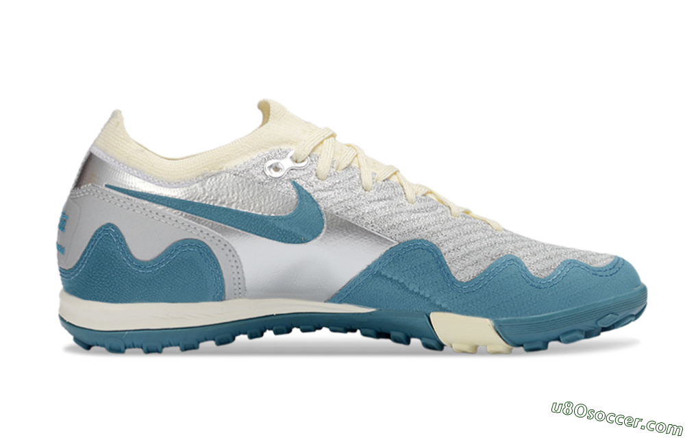 Nike Air Zoom Mercurial Vapor 16 Elite TF Artificial Turf Soccer Shoes - Blue/Creamy Blue/Soft Grey 5